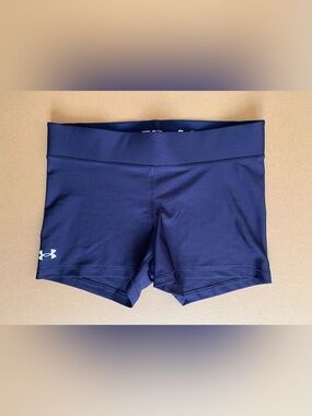 Under Armour Women's HeatGear Navy Mid Rise Shorts